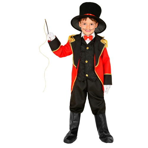 COSTUME CARNEVALE DIRETTORE DI CIRCO BAMBINO ABITO TRAVESTIMENTO - 0969