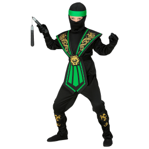 COSTUME CARNEVALE GREEN KOMBAT NINJA BAMBINO ABITO TRAVESTIMENTO - 3851