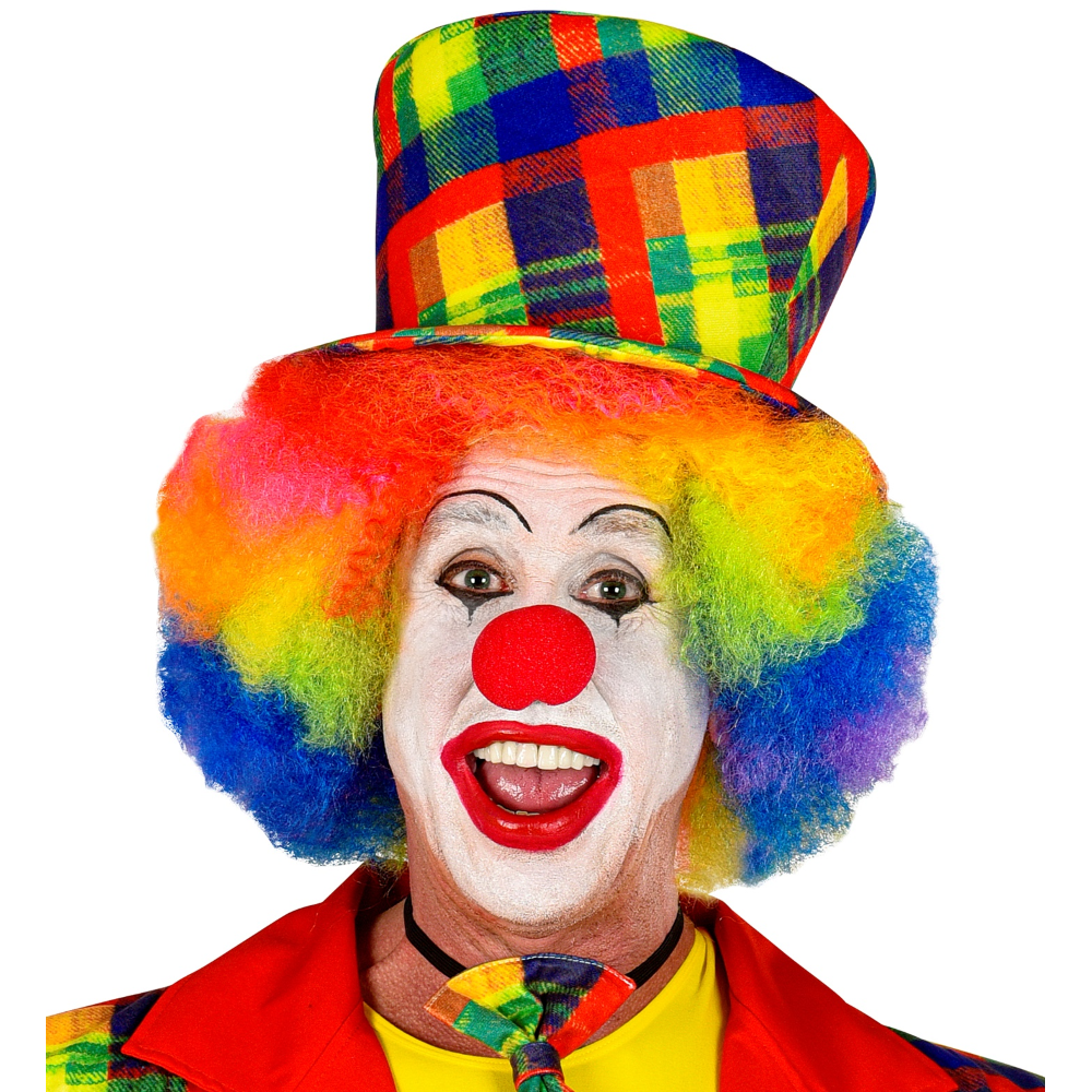 CILINDRO PAGLIACCIO CLOWN CAPPELLO ACCESSORI ABITO VESTITO CARNEVALE - 48627