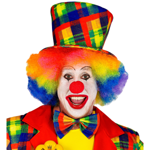 CILINDRO PAGLIACCIO CLOWN CAPPELLO ACCESSORI ABITO VESTITO CARNEVALE - 48627