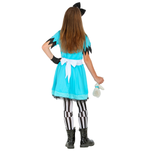 COSTUME CARNEVALE RAGAZZA DEL PAESE DELLE MERAVIGLIE BAMBINA ABITO TRAVESTIMENTO - 6025