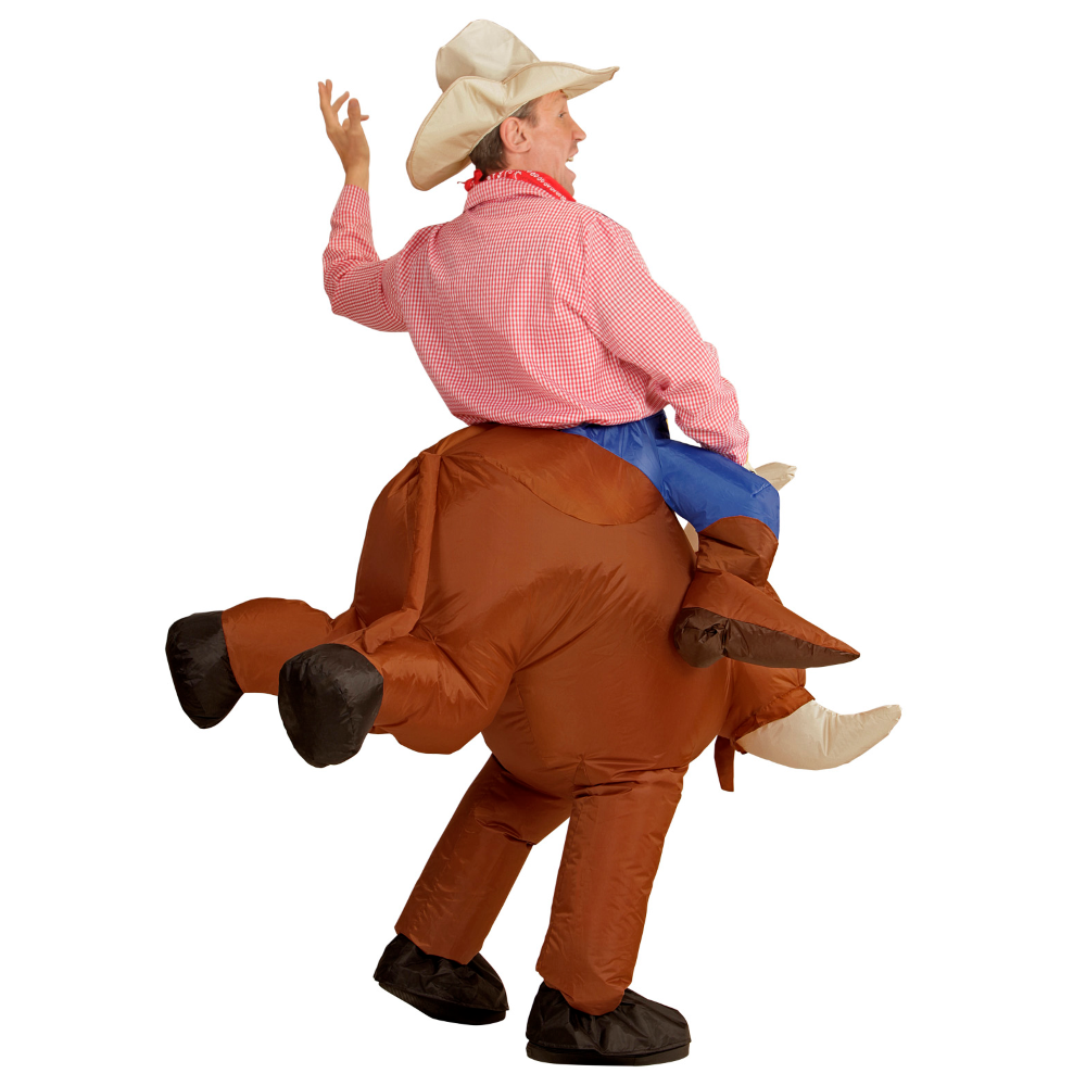 COSTUME VESTITO ABITO TRAVESTIMENTO CARNEVALE BAMBINO TORO SCATENATO GONFIABILE E CAPPELLO TG UNICA - 75508