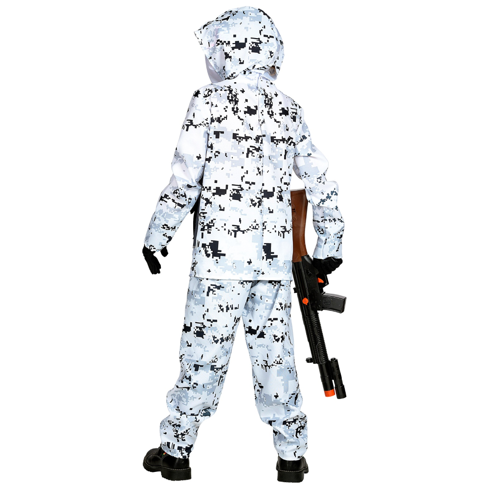 VESTITO CARNEVALE + ACCESSORI ARTIC SPECIAL FORCES KALASHNIKOV TRAVESTIMENTO 14/16 ANNI