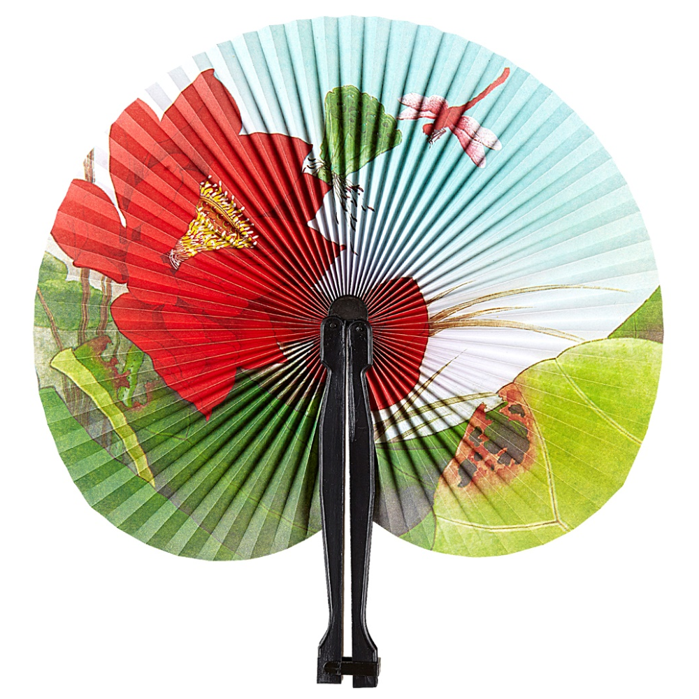 VENTAGLIO ORIENTALE IN CARTA 23 CM ACCESSORI PER ABITO VESTITO TRAVESTIMENTO CARNEVALE - 54571/1