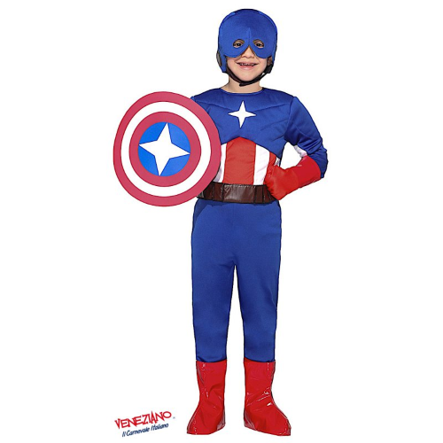 VESTITO CARNEVALE SUPER CAPITANO COSTUME TRAVESTIMENTO BAMBINO - 28012