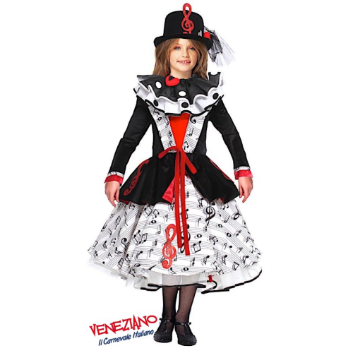 VESTITO CARNEVALE MISS MUSIC COSTUME TRAVESTIMENTO BAMBINA - 54327