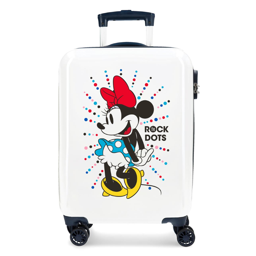 TROLLEY MINNIE DISNEY DA VIAGGIO CM. 55x40x20 BIANCO VALIGIA IN ABS - 3671765