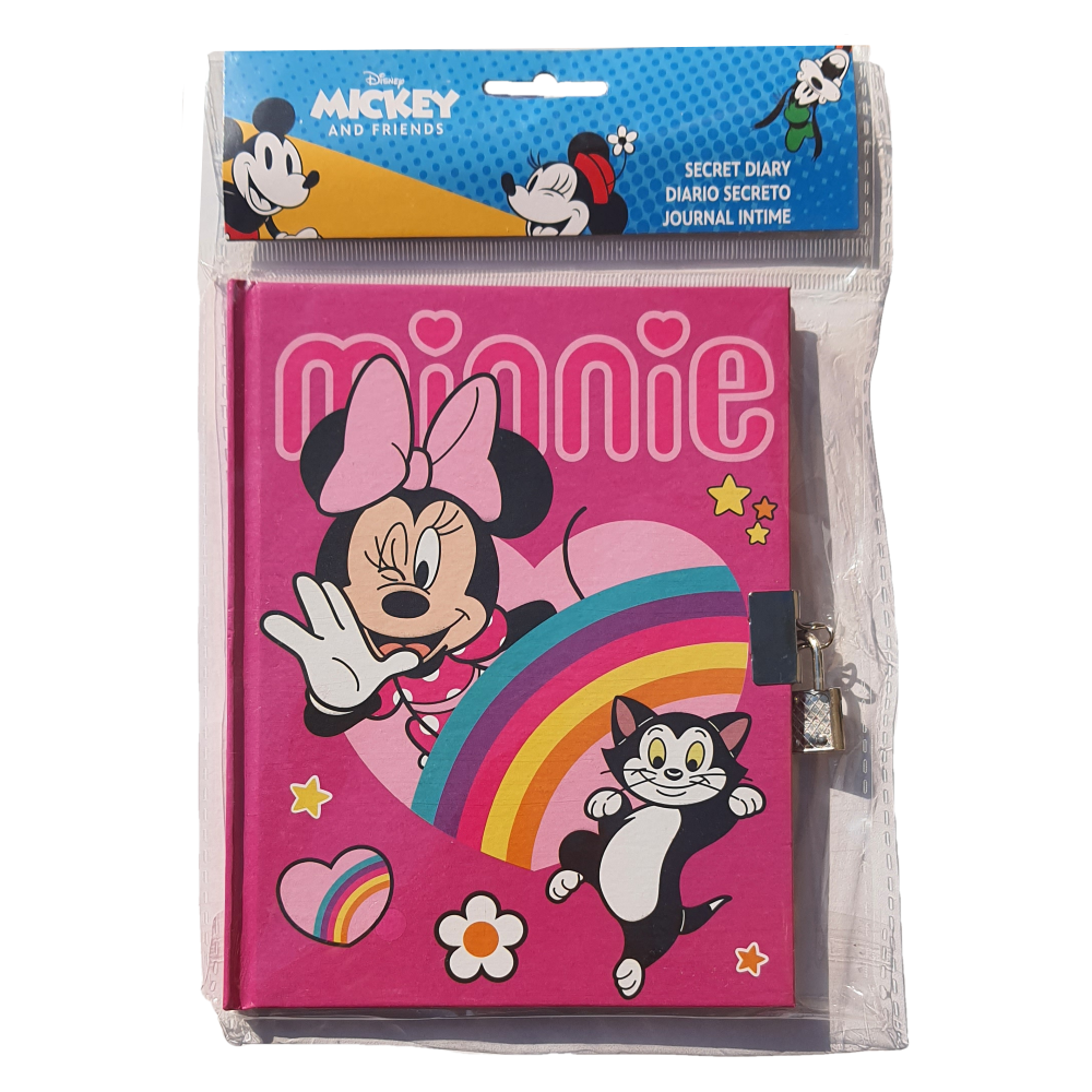 DIARIO SEGRETO MINNIE MOUSE CON LUCCHETTO DISNEY BAMBINA - WD21722