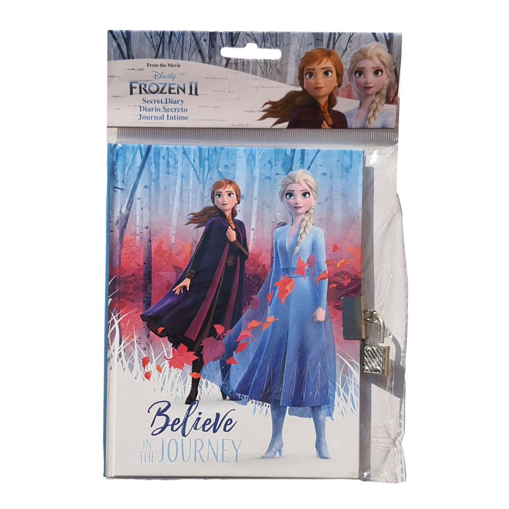DIARIO SEGRETO FROZEN II CON LUCCHETTO DISNEY ANNA ELSA BAMBINA - WD20948