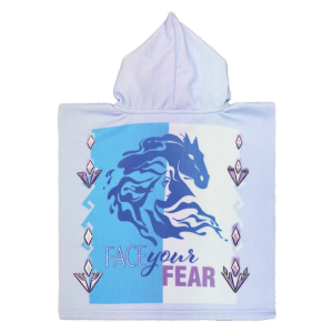 PONCHO MARE FROZEN II DISNEY ELSA ANNA ASCIUGAMANO ACCAPPATOIO MICROCOTONE CM100X50 100%PL - FRO1576