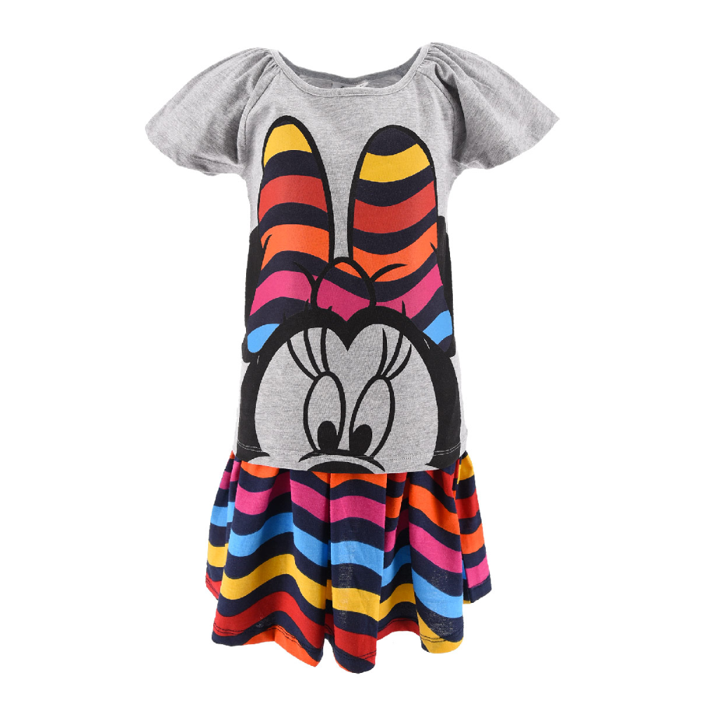 COMPLETO GONNA + T-SHIRT M.C. MINNIE MOUSE DISNEY BAMBINA SUN CITY 3/8 ANNI - EV1079GRIGIO