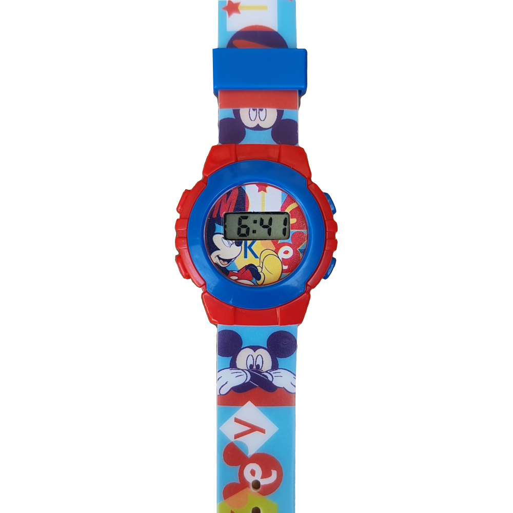OROLOGIO DA POLSO DIGITALE MICKEY MOUSE DISNEY TOPOLINO IN CONFEZIONE SAGOMATA - WD22135