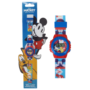 OROLOGIO DA POLSO DIGITALE MICKEY MOUSE DISNEY TOPOLINO IN CONFEZIONE SAGOMATA - WD22135
