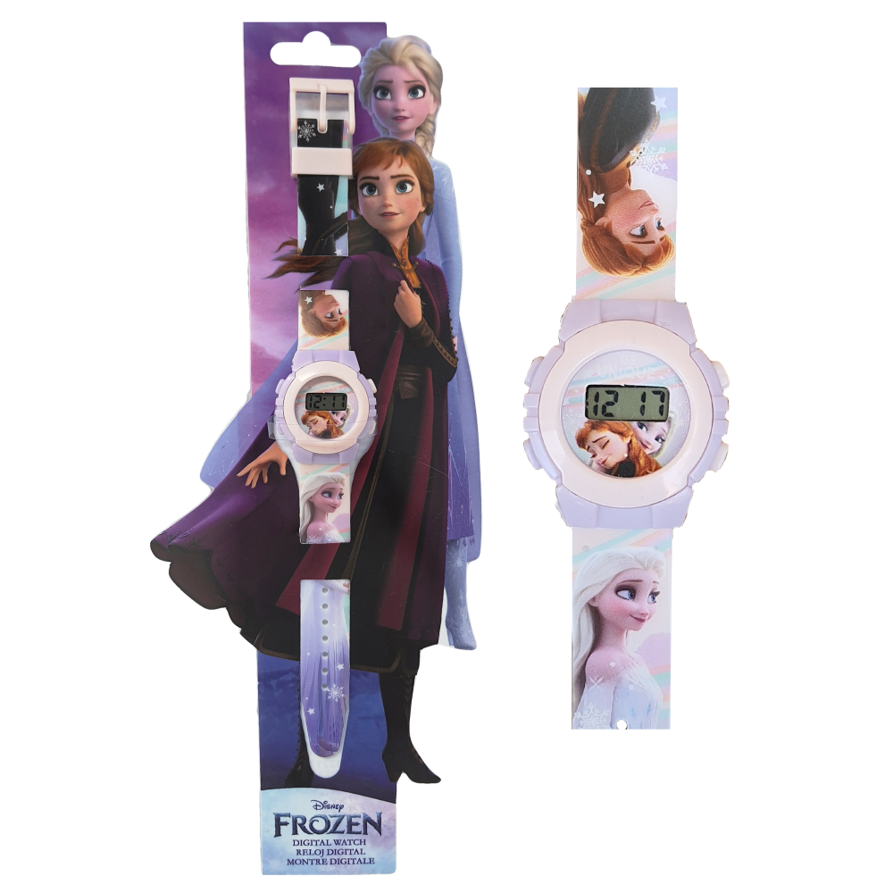OROLOGIO DA POLSO DIGITALE FROZEN II DISNEY ELSA ANNA IN CONFEZIONE SAGOMATA - WD22132