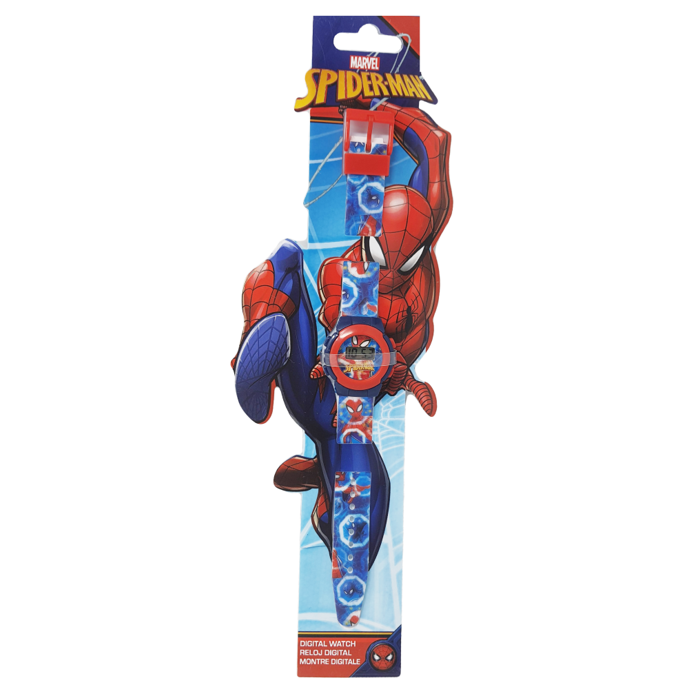 OROLOGIO DA POLSO DIGITALE SPIDERMAN MARVEL IN CONFEZIONE SAGOMATA - MV16048
