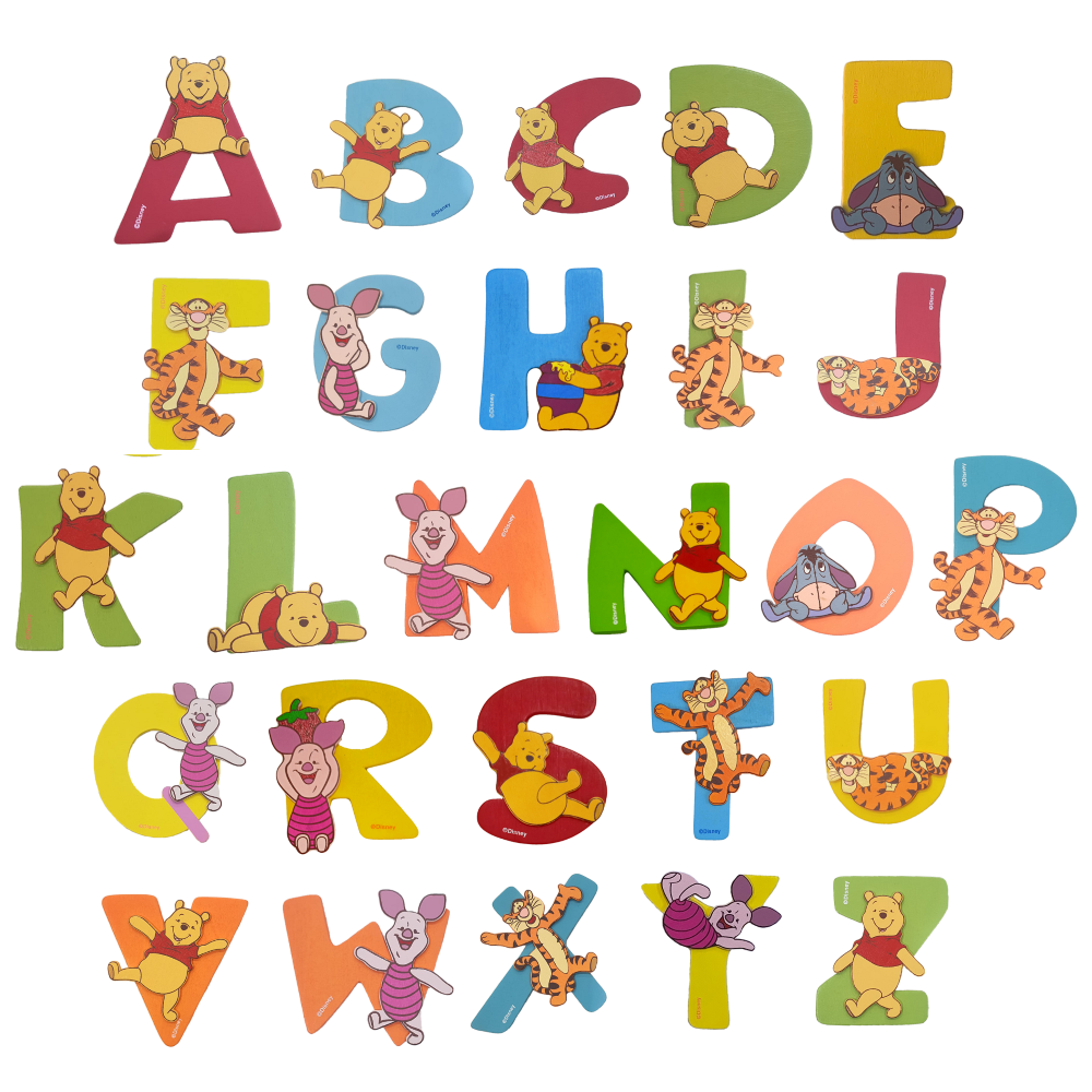 Lettere in legno Disney Winnie The Pooh e Friends 8cm B