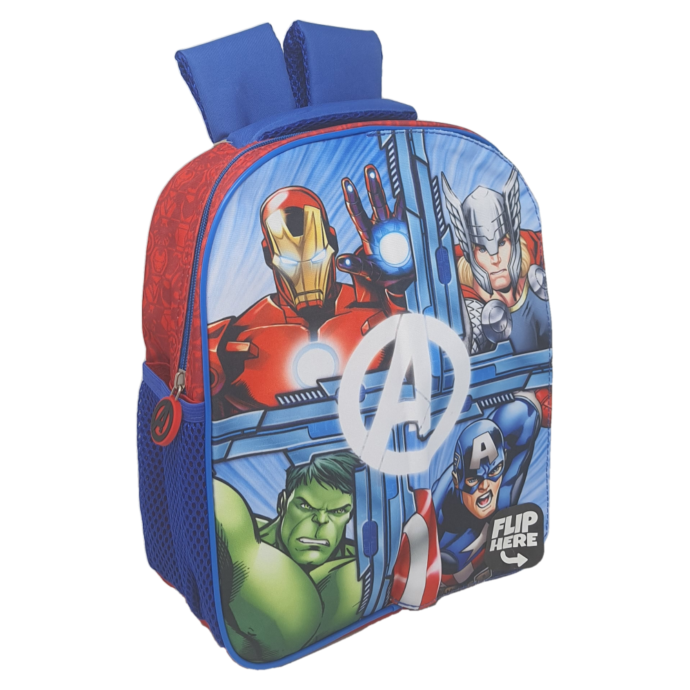 ZAINO ASILO AVENGERS MARVEL CON PATTINA MAGNETICA INTERCAMBIABILE BORSA SCUOLA TEMPO LIBERO - 1029P5626T2