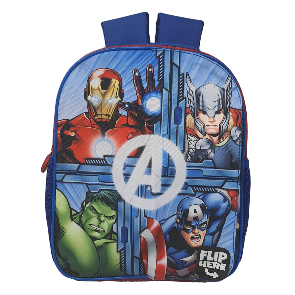 ZAINO ASILO AVENGERS MARVEL CON PATTINA MAGNETICA INTERCAMBIABILE BORSA SCUOLA TEMPO LIBERO - 1029P5626T2