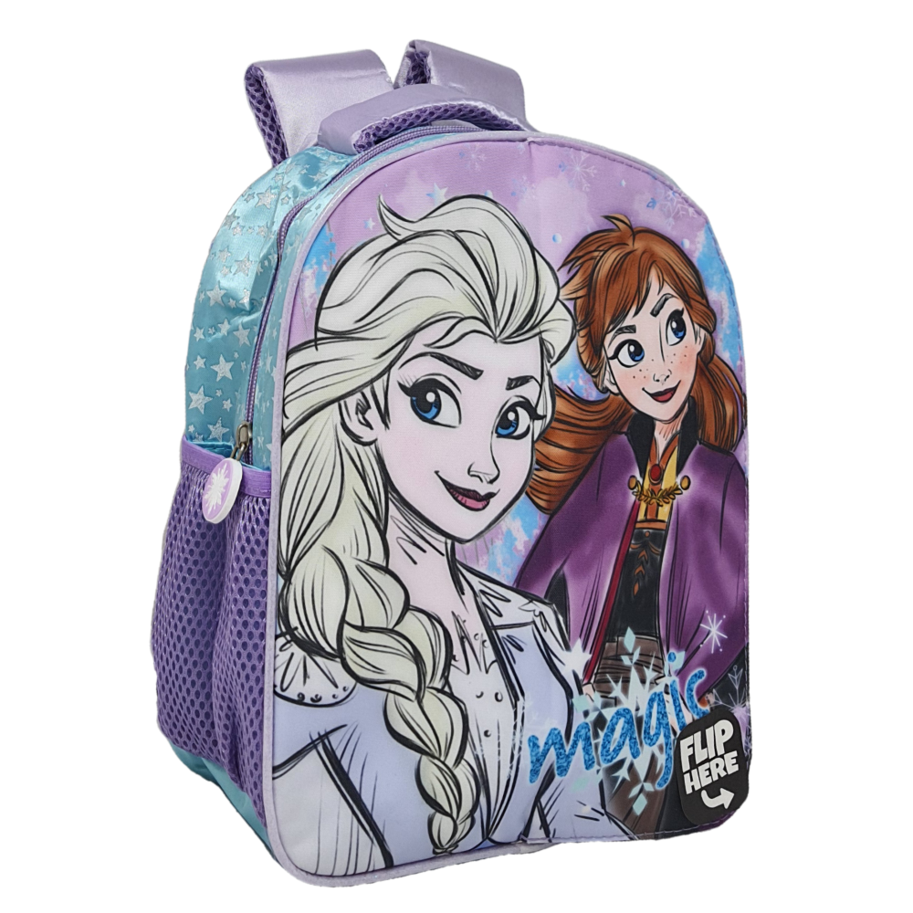 ZAINO ASILO FROZEN II DISNEY ELSA ANNA CON PATTINA MAGNETICA INTERCAMBIABILE BORSA SCUOLA TEMPO LIBERO - 1029P1408