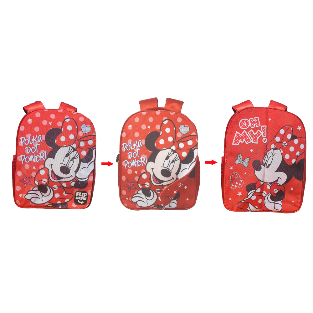 ZAINO ASILO MINNIE MOUSE DISNEY CON PATTINA MAGNETICA INTERCAMBIABILE BORSA SCUOLA TEMPO LIBERO - 1000E2896792