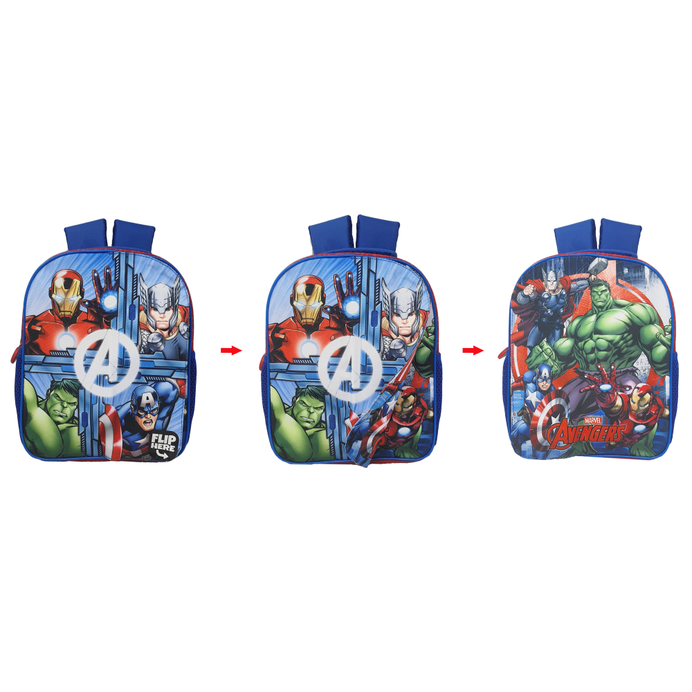 ZAINO ASILO AVENGERS MARVEL CON PATTINA MAGNETICA INTERCAMBIABILE BORSA SCUOLA TEMPO LIBERO - 1029P5626T2