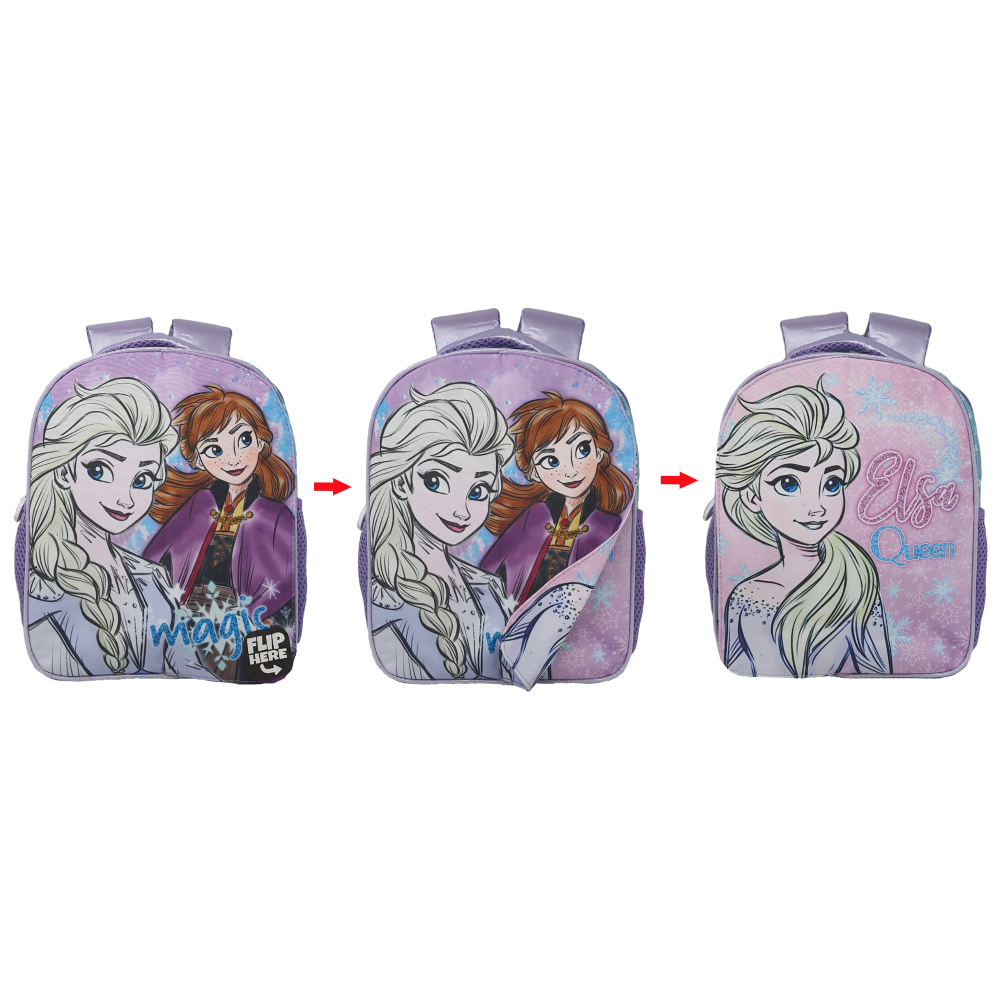 ZAINO ASILO FROZEN II DISNEY ELSA ANNA CON PATTINA MAGNETICA INTERCAMBIABILE BORSA SCUOLA TEMPO LIBERO - 1029P1408
