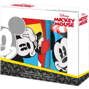 SET MICKEY MOUSE DISNEY TOPOLINO BORRACCIA IN ALLUMINIO + PORTAMERENDA IN CONFEZIONE -  MI50001