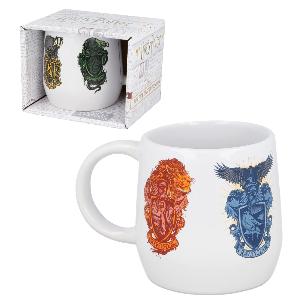 TAZZA MUG HARRY POTTER HOGWARTS IN CERAMICA BOMBATA 350 ML IN CONFEZIONE - STHP20089