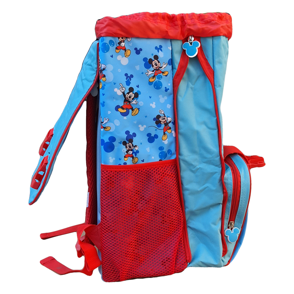 ZAINO MICKEY MOUSE DISNEY TOPOLINO PIPPO PAPERINO PLUTO ESTENSIBILE SCUOLA ELEMENTARE CM. 40X29X27 - MIC0807