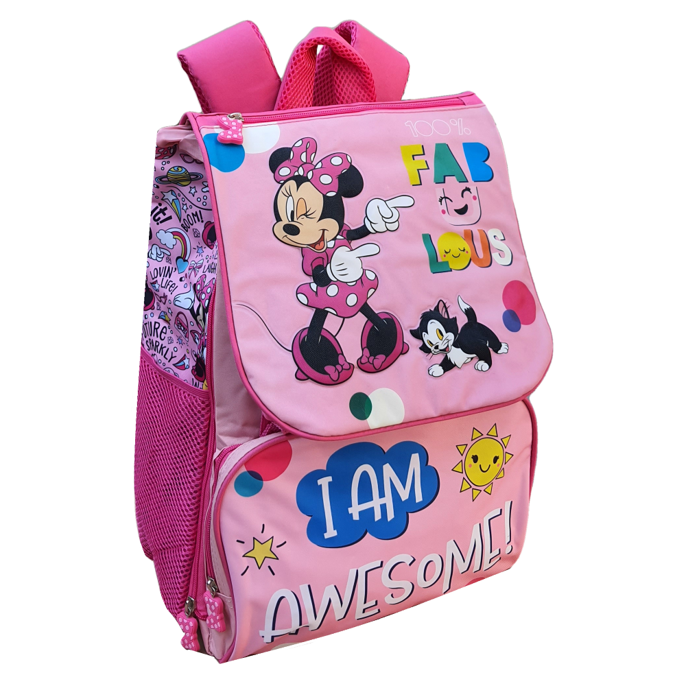 ZAINO MINNIE MOUSE DISNEY ESTENSIBILE SCUOLA ELEMENTARE CM. 40X29X27 - MIN0807