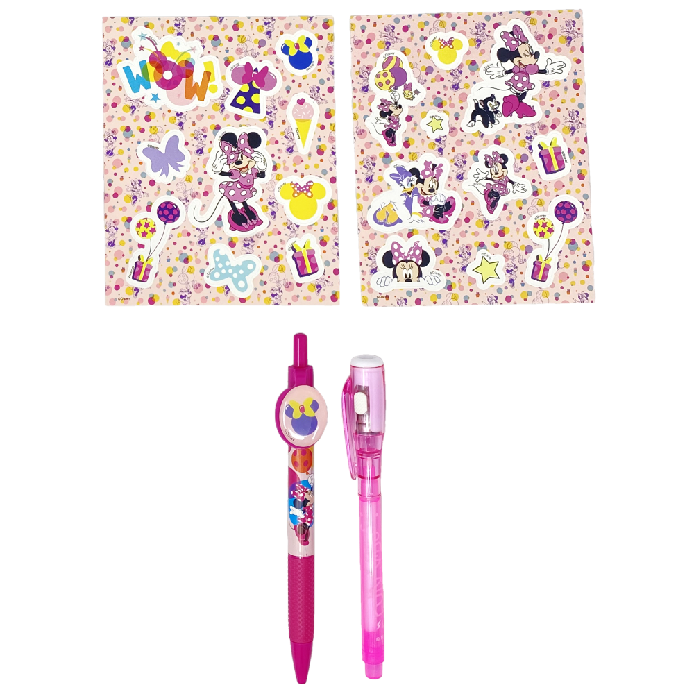 DIARIO SEGRETO CON LUCCHETTO MINNIE MOUSE DISNEY + ACCESSORI IN CONFEZIONE REGALO - MIN0822