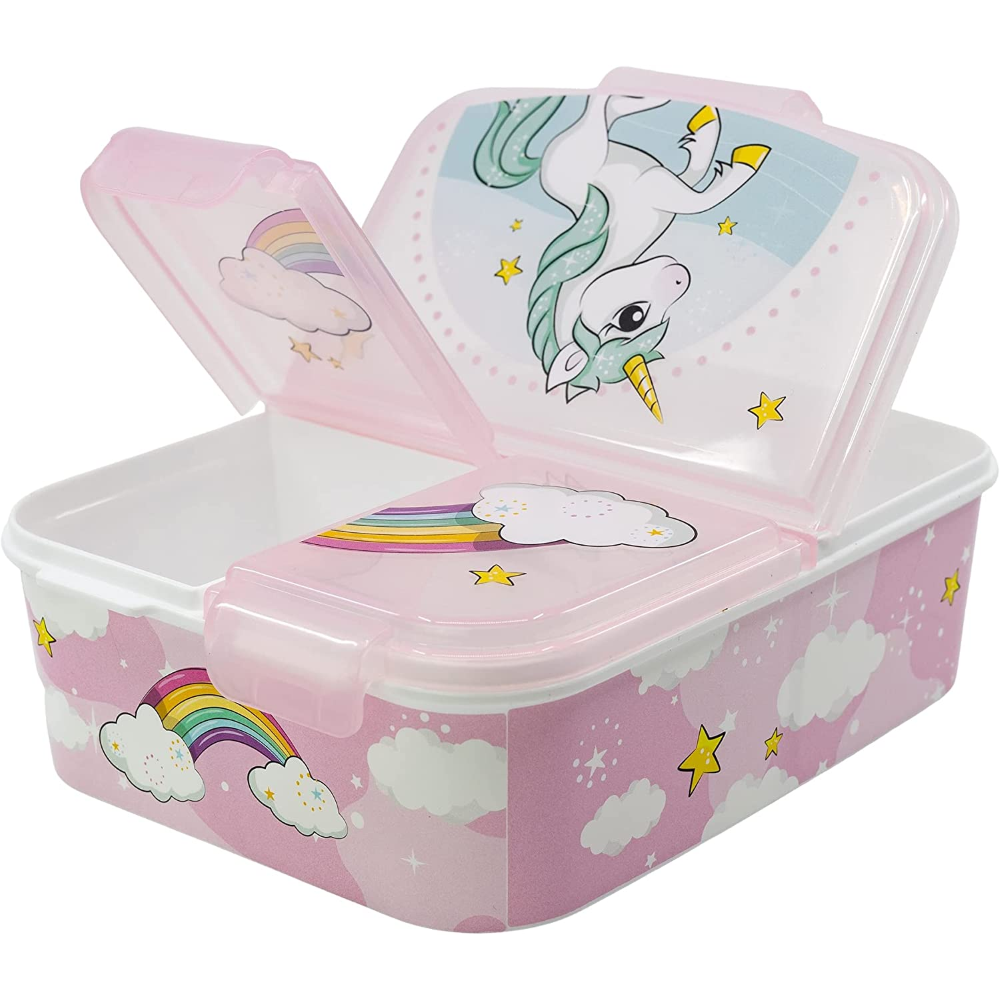 PORTAMERENDA MULTISCOMPARTO UNICORNO PORTA PRANZO SCUOLA TEMPO LIBERO - ST09722