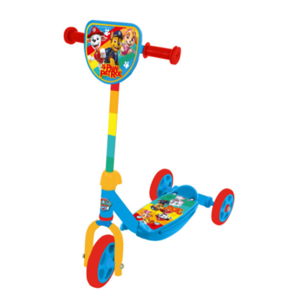 MONOPATTINO CON CASCO PROTETTIVO PAW PATROL 3 RUOTE MANUBRIO REGOLABILE - 34789+32956