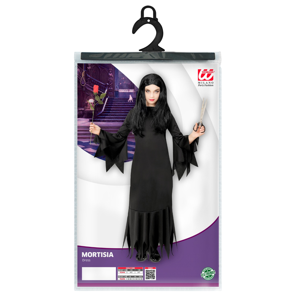 COSTUME VESTITO ABITO TRAVESTIMENTO CARNEVALE HALLOWEEN BAMBINA MORTISIA - 0719