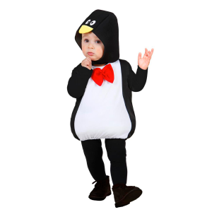 COSTUME CARNEVALE PINGUINO VESTITO COPRICAPO BAMBINO 1/3 ANNI ABITO TRAVESTIMENTO - 1895E