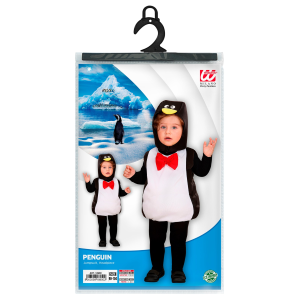 COSTUME CARNEVALE PINGUINO VESTITO COPRICAPO BAMBINO 1/3 ANNI ABITO TRAVESTIMENTO - 1895E