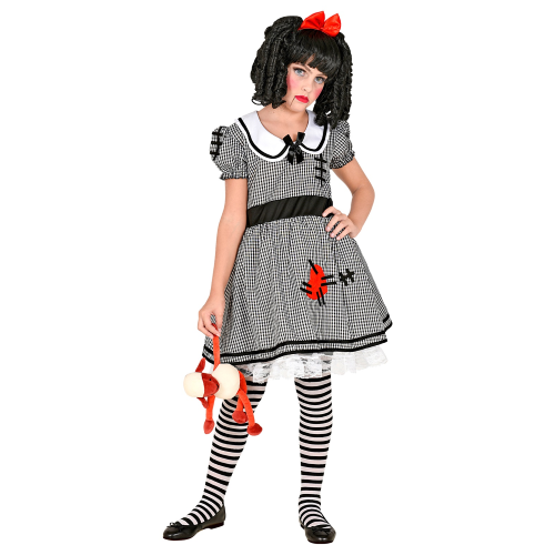 COSTUME VESTITO ABITO TRAVESTIMENTO CARNEVALE HALLOWEEN BAMBINA BAMBOLA - 2022