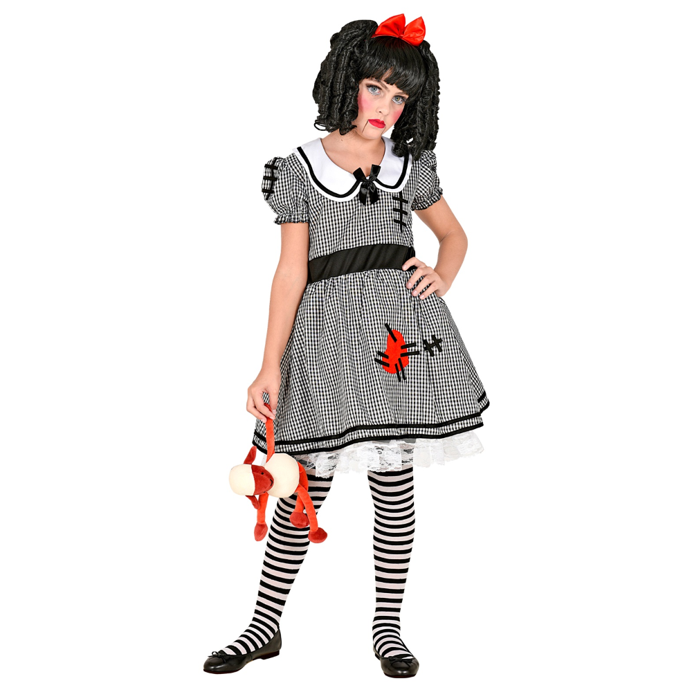COSTUME VESTITO ABITO TRAVESTIMENTO CARNEVALE HALLOWEEN BAMBINA BAMBOLA - 2022