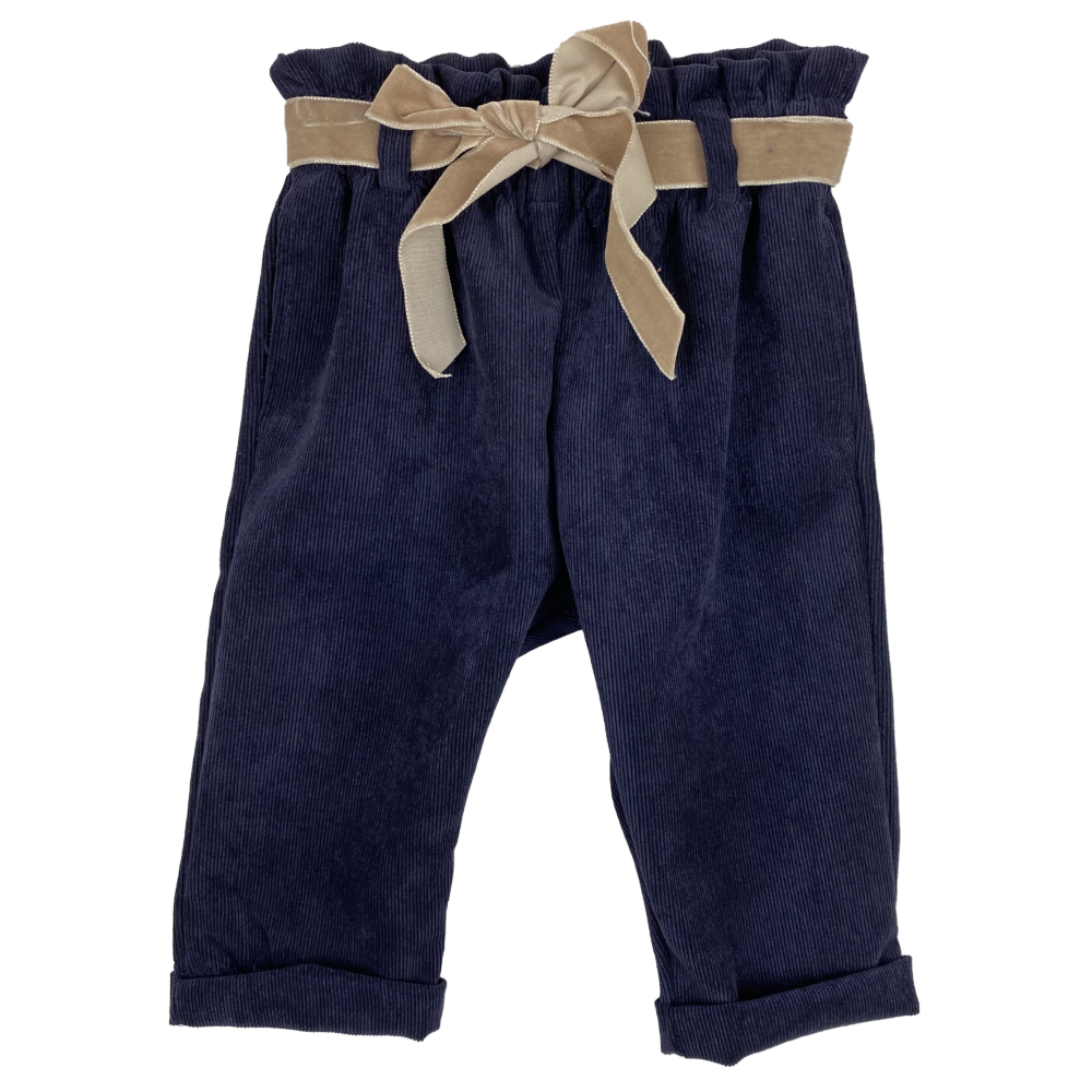 PANTALONE L. IN VELLUTO YOURS CULLA NEONATA  BAMBINA 85%PL 12%CO 3%EL - AY5072