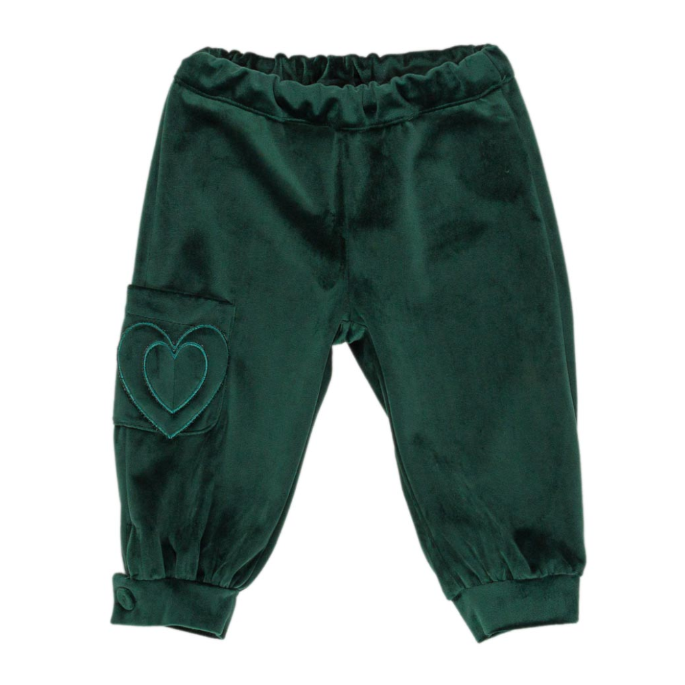 PANTALONE LUNGO IN VELLUTO MEILISA BAI NEONATA BAMBINA 100%PL 100%CO - FL4790
