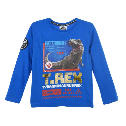 T-SHIRT M.L. JURASSIC WORLD BAMBINO RAGAZZO SUN CITY - VH1197BLU
