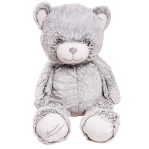 PELUCHE GIGANTE ORSO GRIGIO GASTON MORBIDO PUPAZZO 80 CM - 16554