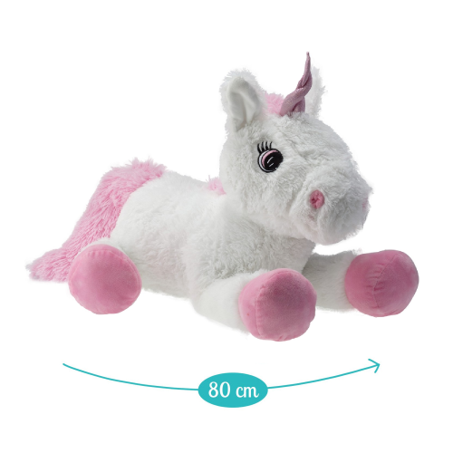 PELUCHE GIGANTE UNICORNO LADY MORBIDO PUPAZZO 80 CM - 16611