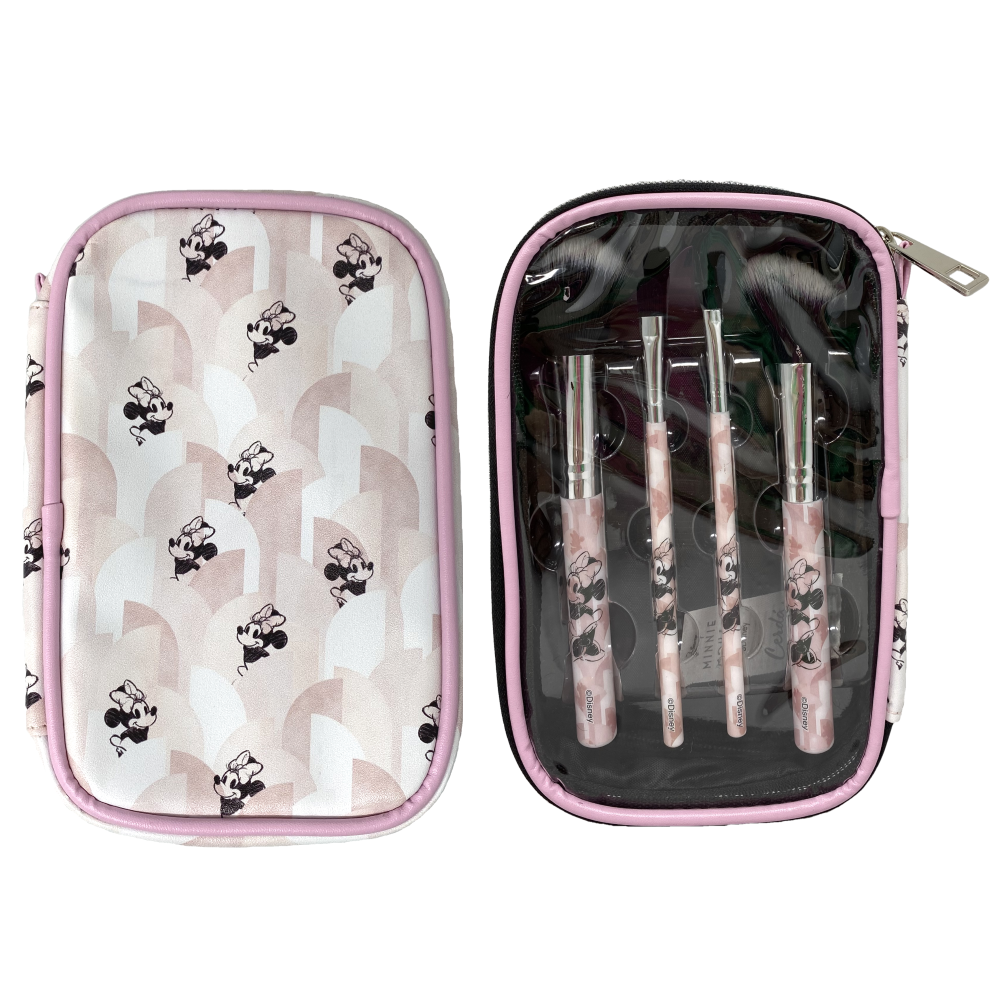 SET PENNELLI PER IL TRUCCO MINNIE MOUSE DISNEY 4 PENNELLI CON POCHETTE - 2352
