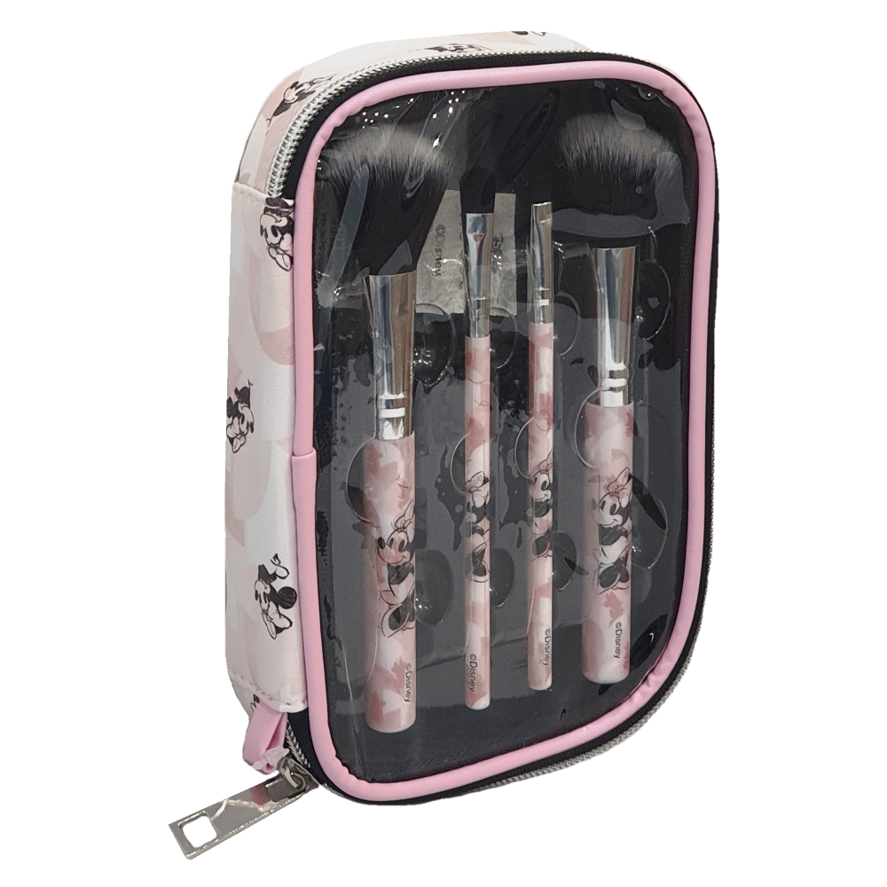 SET PENNELLI PER IL TRUCCO MINNIE MOUSE DISNEY 4 PENNELLI CON POCHETTE - 2352