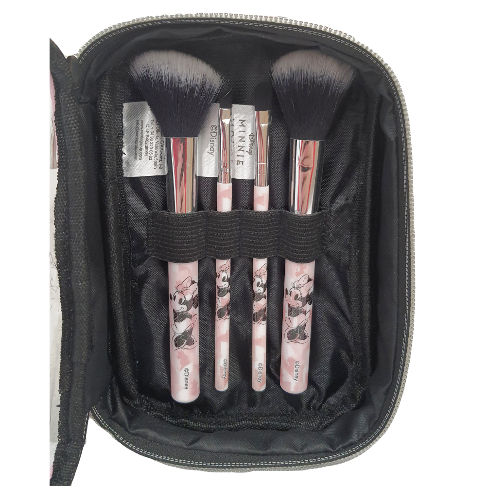 SET PENNELLI PER IL TRUCCO MINNIE MOUSE DISNEY 4 PENNELLI CON POCHETTE - 2352