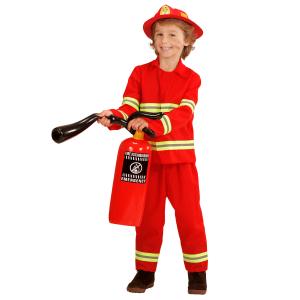 COSTUME CARNEVALE POMPIERE BAMBINO ABITO TRAVESTIMENTO - 0393
