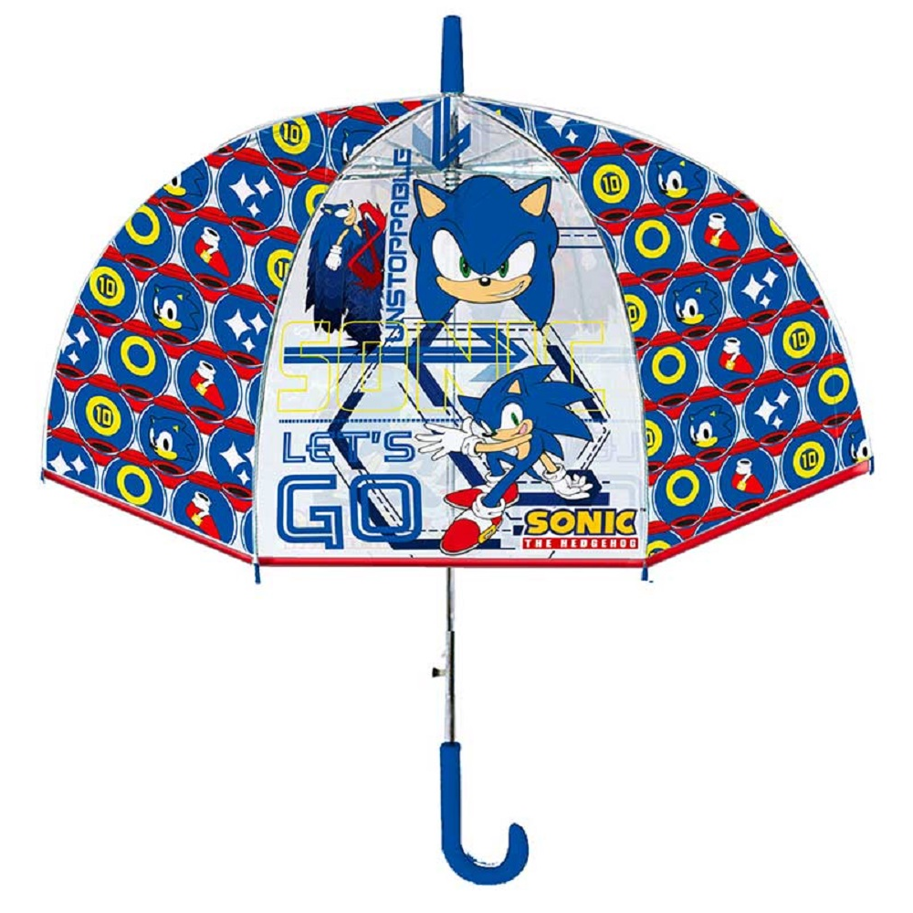 SET PIOGGIA MANTELLINA + OMBRELLO A CUPOLA SONIC 4/5 ANNI BAMBINO - SN4389MC+SN4388MC