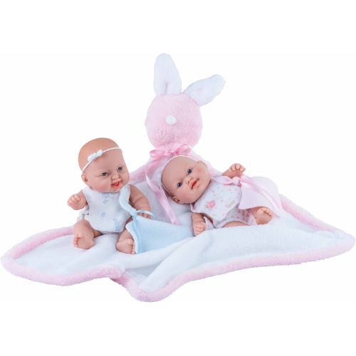 BAMBOLE GEMELLI RAUBER CON ACCESSORI 20 CM IN SCATOLA - 2125