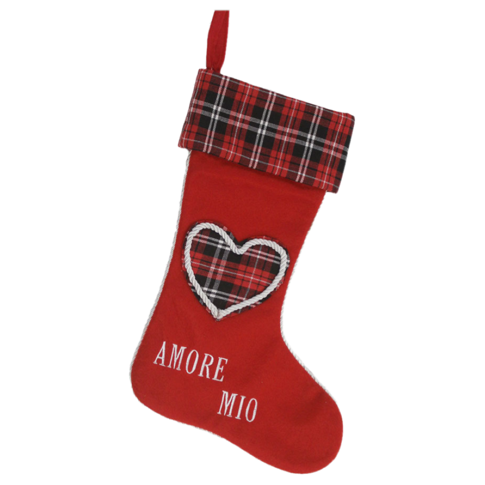 CALZA DELLA BEFANA "AMORE MIO" 40 CM IN PANNOLENCI DOLCI REGALI CARAMELLE - 94106